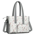 thumbnail image 2 of Teacher Tote Bag,White Ballerina Swan Pattern Teacher Utility Tote Bag,Large Work Tote Bags for Women with Multiple Pockets,Top Zipper Closure,13.8x10.6x6.7 Inch, 2 of 5