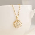 thumbnail image 3 of To My Daughter - Sunflower Fidget Necklace, You are My Sunshine Rotating Necklace, Spinning Sunflower Necklace Pendant, Sunflower Spinner Necklace, Sunflower Necklaces For Women (#3-Golden), 3 of 15