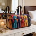 thumbnail image 5 of 2026 Puppy Quilted Travel Tote Bag, Portable Embroidered Cosmetic Case for Pet Supplies, Gifts & On-The-Go Storage, 5 of 6