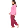 thumbnail image 2 of Dreams & Co. Plus Size Long Sleeve Knit Pj Set Pajamas, 2 of 7