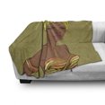 thumbnail image 3 of African Soft Flannel Fleece Throw Blanket, Native Fashion Lady Portrait Dress Earring Turban Make Hand Drawn Illustration, Cozy Plush for Indoor and Outdoor Use, 60" x 80", Multicolor, by Ambesonne, 3 of 6