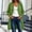 Green, variant on XPMWRP Women's Mid Length Zip Up Hooded Cardigan, Long Loose Fit Fleece Duster Coat with Side Pockets Gray L