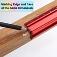 thumbnail image 4 of Uxcell 3pcs Woodworking Edge Ruler Set 16/20/30cm 90° V Shaped Straight Ruler, Red, 4 of 6