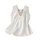 thumbnail image 1 of Camiseta de Cuello en V sin Mangas de Color Sólido para las Mujeres, Top Casual de Estiramiento Suave para Uso Diario Y Laboral, 1 of 9