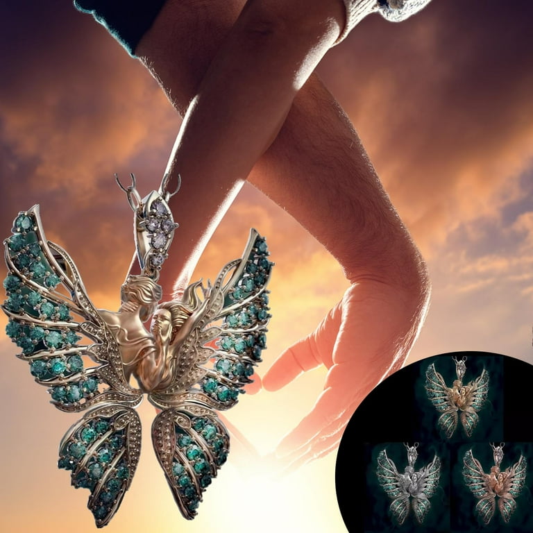 Angel butterfly necklace deals