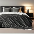 thumbnail image 3 of U by Bedsure Sherpa Fleece Queen Blankets Charcoal - Thick Warm Blanket,Soft Fuzzy Blanket,90x90 inches, 3 of 6