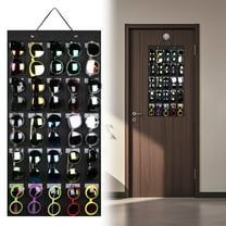 TSV Sunglasses Storage Organizer, Hanging Eyeglasses Wall Pocket Mounted, 25 Slots Sunglass Organizer Holder with Sturdy Rope