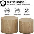 thumbnail image 6 of Williamspace Storage Round Medium Density Fiberboard Coffee Table, Oak, 6 of 7