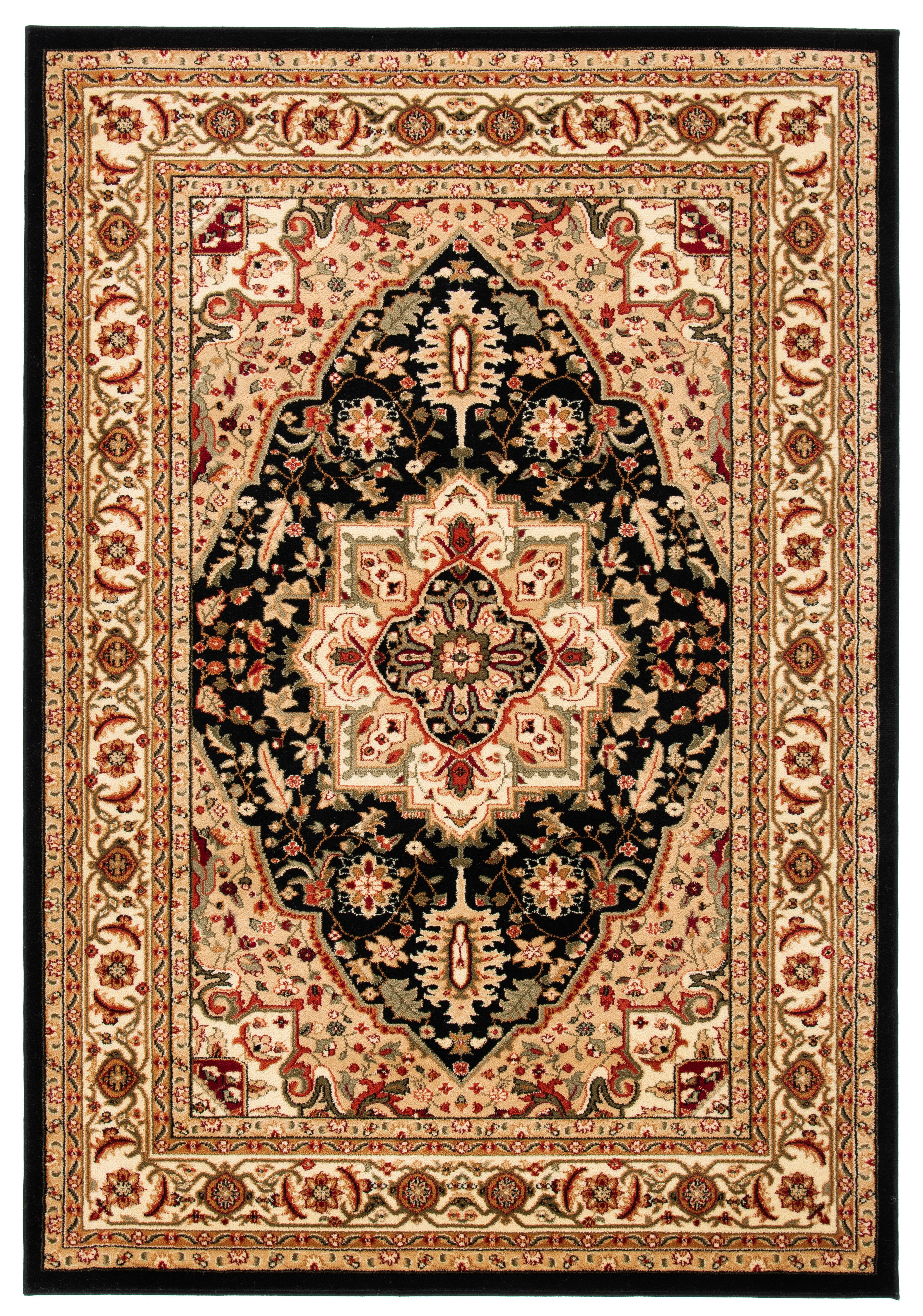 Safavieh Lyndhurst Miranda Floral Area Rug, Black/Beige, 6' x 8'