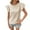 Beige, variant on Women's Summer Tops Trendy Cotton Ruffle Cap Short Sleeve Crew Neck Striped T-Shirts Casual Tee Blouses