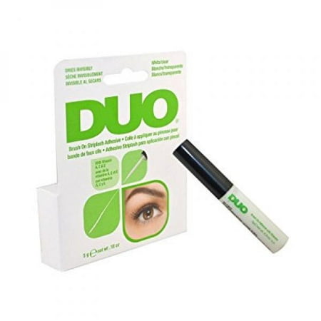 Duo Brush on Striplash Adhesive White/clear for Strip Lashes False Lashes Thin Brush Allows Effortless Application- Size 5 G / 0.18