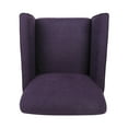 thumbnail image 6 of GDF Studio Nolie Contemporary Fabric Armchair, Purple Tweed and Dark Brown, 6 of 7