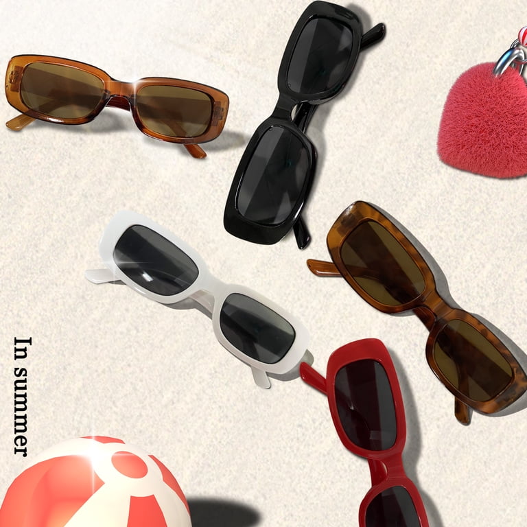 5Pcs Classic All-wrap Sunglasses Rectangular Sunglasses  display picture 3