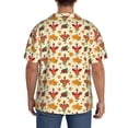 thumbnail image 3 of Honeii Thanksgiving Turkeys for Men's Short-Sleeved Button-Up Collared Shirt Featuring A Pocket, Perfect for Beach Vacations, And Travel Adventures.-Small, 3 of 5