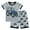 1# Blue, variant on FEDPOP Toddler Boy Pajama Set Summer Pjs 100% Cotton Short Sleeve Sleepwear 2T