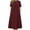 Wine summer dresses for women, variant on Wycnly Summer Dresses for Women Casual Button Down Plus Size Smocked Swing Long Dresses with Pocket 2024 Short Sleeve Round Neck Solid Maxi Formal Dress Wine XXXL