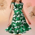 thumbnail image 6 of FamilyThread Girls Summer Camouflage Double Layer Dresses with Ruffle Short Sleeve Casual A-Line Swing Twirly School Sundress For 5-14Y, 6 of 8