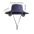 thumbnail image 3 of JZCHUNTOY Solar Fan Hat 1 Pack with 2 Detachable Fans, USB Rechargeable Long Battery Life Outdoor Sun Shade Cap, UV Protection Breathable Adjustable Cooling Hat for Hiking Camping Gardening, 3 of 6