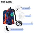 thumbnail image 3 of Easygdp Neon City Map for Durable Canvas Laptop Backpack - Adjustable Shoulder Strap, Large Capacity, Fits 15-17in Laptops, for School, Work, Travel-Small, 3 of 5