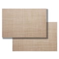 thumbnail image 4 of Place Mat Gray Table Mats Set of 6, PVC Table Mats, Vinyl Non-Slip Insulation Dinner Mat, Rectangle 12"×18" Washable Vintage Woven Placemats for Dining Kitchen Restaurant Table, 4 of 7