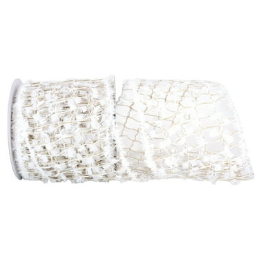 Reliant Ribbon - 93676W-030-10F, Ribbon, White, 4-1/4 Inch, 10 Yards