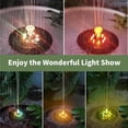 thumbnail image 4 of OhhGo Solar Fountain Pump Bird Bath Fountain with LED Light Top Rotating Stick & 7 Nozzle, Solar Powered Water Fountain Pump for Bird Bath, Garden, Pond, Swimming Pool and Aquarium, 4 of 13