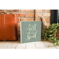 thumbnail image 3 of Well With My Soul Pistachio Green Scroll 10 x 10 Wood Tabletop Sign Plaque, 3 of 4