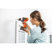 مثقاب لاسلكي Black+decker 20v، مجموعة أدوات كهربائية مكونة من 6 قطع، بطارية وشاحن متضمنان (bdcdmt1206kitc)