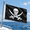 Calico Jack Rackham, variant on Edward Teach Blackbeard Double Sided Nylon Pirate Flag, 12x18in