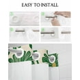 thumbnail image 5 of No Hook Shower Curtains with Snap in Liner, Green Spring Floral Waterproof Fabric Shower Curtain, Summer Flower Pastoral Rustic Double Layers & See-Through Top Window Bathroom Curtains 72''x84'', 5 of 6