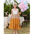 thumbnail image 2 of Arshiner Girl's Sundresses Summer Boho Strap Tiered Cami Maxi Dresses with Pockets, 2 of 6