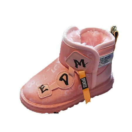 

Boys Girls Warm Cotton Shoes Non Slip Winter Children s Snow Boots Comfortable Walking Shoes