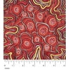 Meteors Red Australian Aboriginal Heather Kennedy M S Textiles Cotton BTY