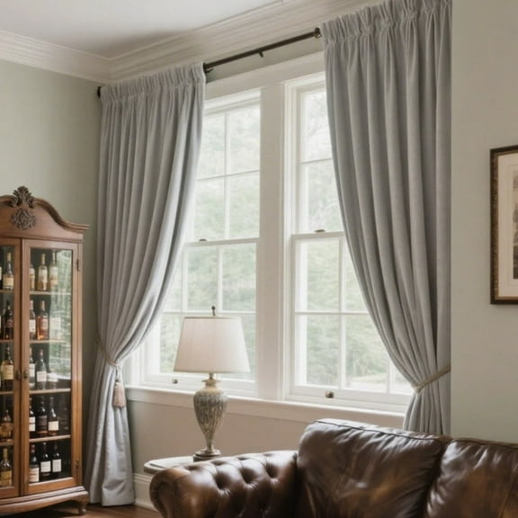 SMILETIME Velvet Curtains with Rod Pocket, Thermal Insulated Super Soft Privacy Noise Reducing Light-Filtering Velvet Curtains for Living Room Bedroom, 2 Panels