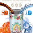 thumbnail image 3 of 30 Oz Tumbler Give the Teacher Light Blue Flowers Tumbler with Lid and Straw, Birthday Gift Cup for Friend Women Men Coffee Travel Mug Thanksgiving Day Halloween Christmas Gift Water Bottle, 3 of 7
