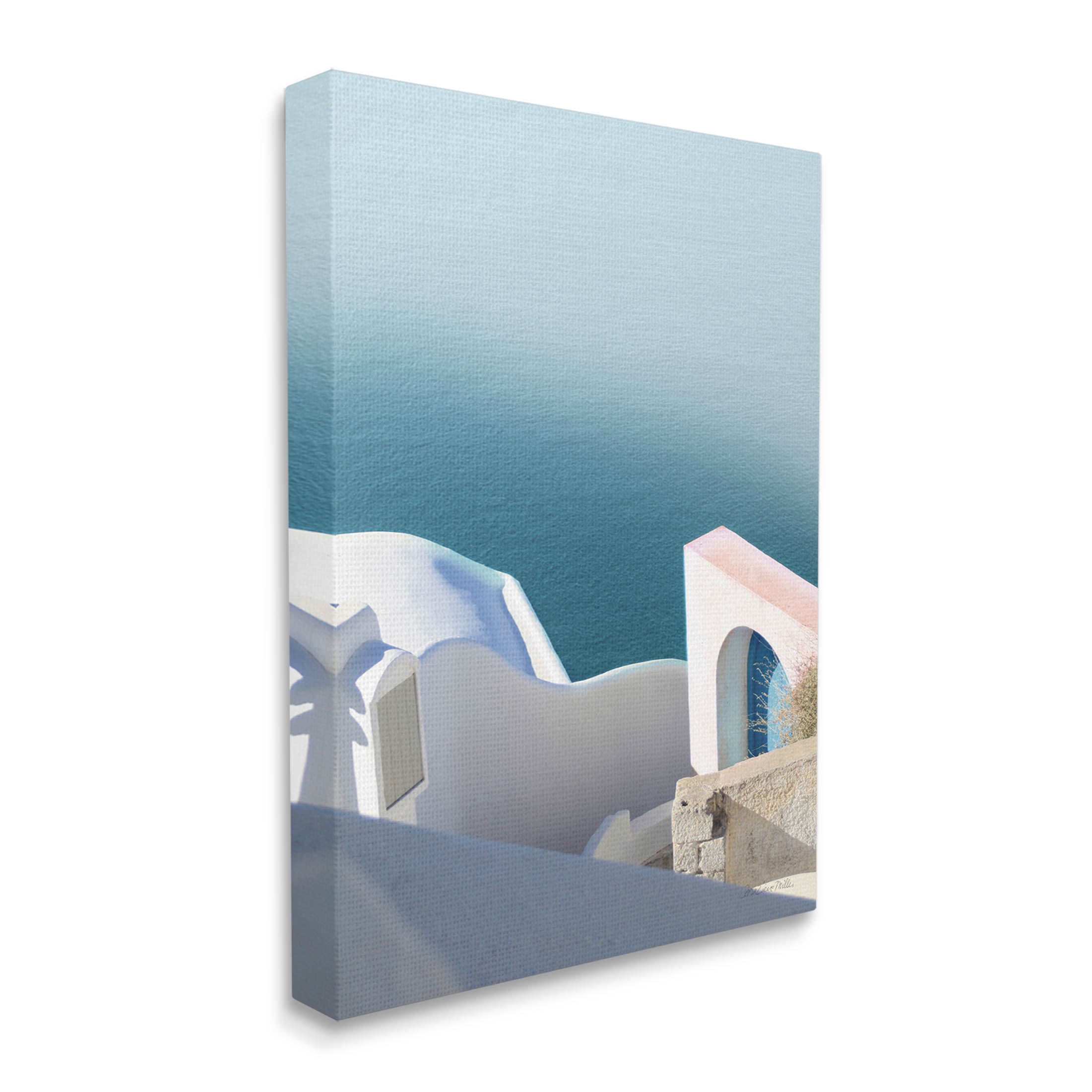 Stupell Industries Picturesque Santorini Coastal Building Photograph Gallery Wrapped Canvas Print Wall Art, Design by Sara Zieve Miller