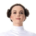 thumbnail image 1 of STAR WARS Adult Princess Leia Wig - One-Size-Fits-All Synthetic Twin Bun Wig, 1 of 2