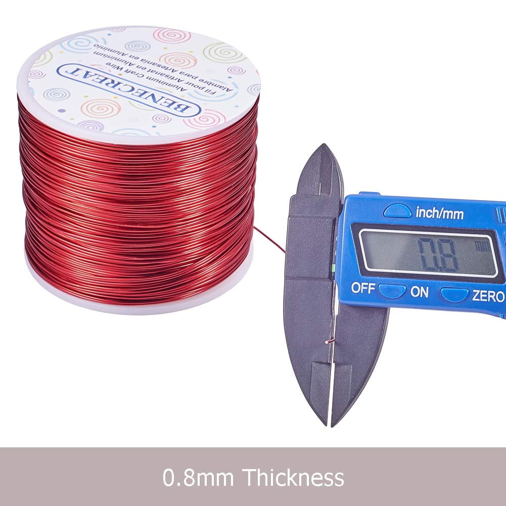 20 Gauge Aluminum Wire - 770FT Anodized Colored Wire for Jewelry Beading Floral Crafts (FireBrick Red) DIY