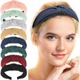 thumbnail image 1 of wonima11 8 Pieces Headbands for Women, Knotted Wide Turban Headband, Hair Bands Elastic Hair Accessories for Women and Girls, 1 of 1