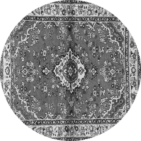 Ahgly Company Indoor Round Persian Gray Traditional Area Rugs, 3' Round