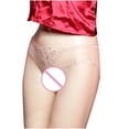 thumbnail image 2 of Sakmal Hipster Women's Panties Plus Size Crotchless Panties Soft Beige Underwear for Women L, 2 of 6