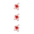 thumbnail image 3 of pitrice 1/2/3/5 Maille Fascinator Femmes Coiffe Prom Maquillage Nuptiale Scène Réglable Performance Photo Coiffe Fille Bande de Cheveux Rouge 3PCS, 3 of 6