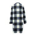 thumbnail image 5 of Women Casual Shirts Pocketed Fall Clothes Open Front Long Plaid Shirt Cardigan Boyfriend Tartan Trench Coats Fashion 2022, 5 of 5