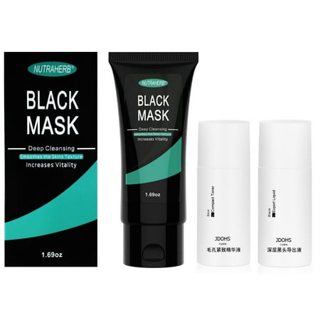 Blackhead Remover Mask Kit Deluxe Blackhead Remover Kit, Includes Charcoal Mask, Toner, Deep Pore Minimizer, Cleanser, Blackheads Lift Right Out FDA Certified Manufacturer