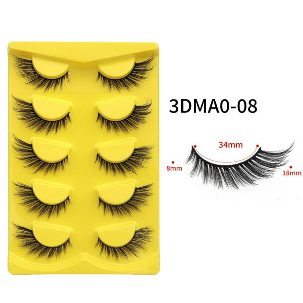 Zhuge 20 pares de pestañas de visón tenues, pestañas postizas de volumen natural y esponjosas, 3DMAO-8