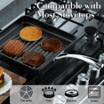 thumbnail image 4 of Hard Anodized Nonstick Square Grill Pan 11 x 11 Inch Skillet for Camping and Home Use, 4 of 6