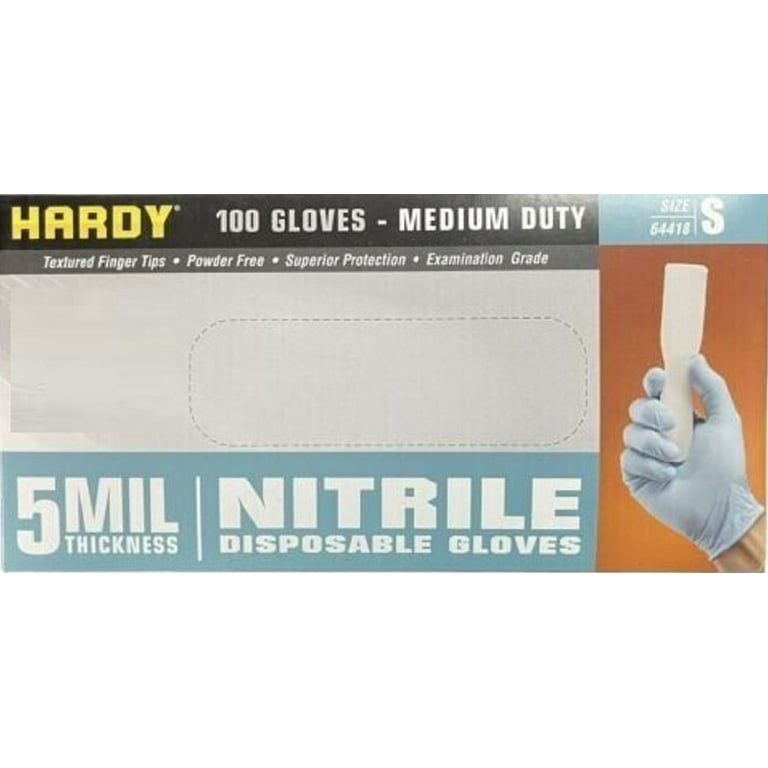 Hardy Mil Nitrile Gloves Hardy Mil Nitrile Powder-Free Gloves 100