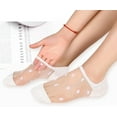 thumbnail image 2 of Sheer No Show Socks for Women Lace Mesh Low Cut Liner Socks Ultra Thin Nylon Invisible No See Footies Sock, 2 of 7
