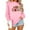 Pink, variant on Christmas Trees Sweatshirt for Women Merry and Bright Christmas Shirts Xmas Holiday Party Long Sleeve Pullover Tops