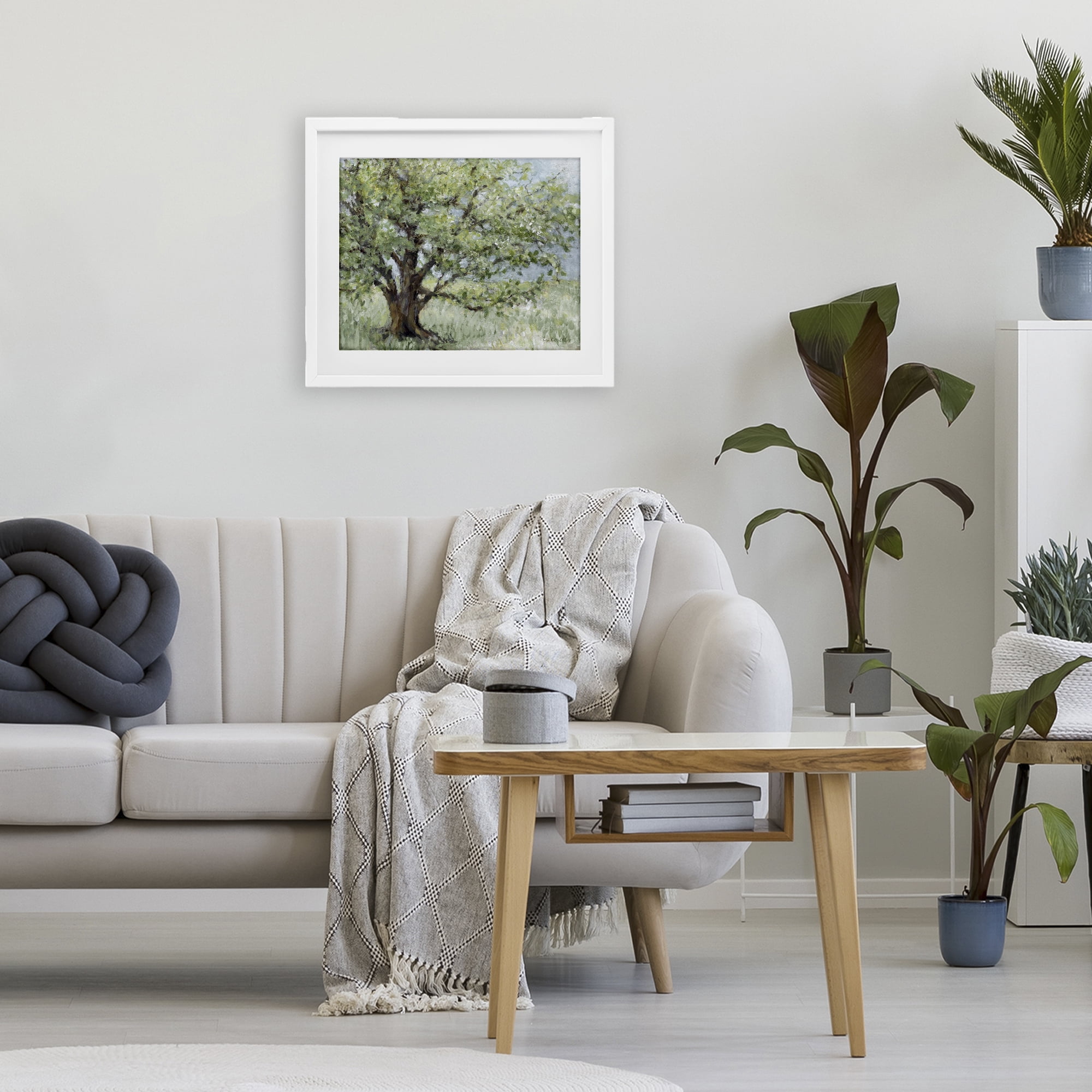 Stupell Industries Summer Oak Splendor Landscape White Framed Print Under Glass, design by Lanie Loreth